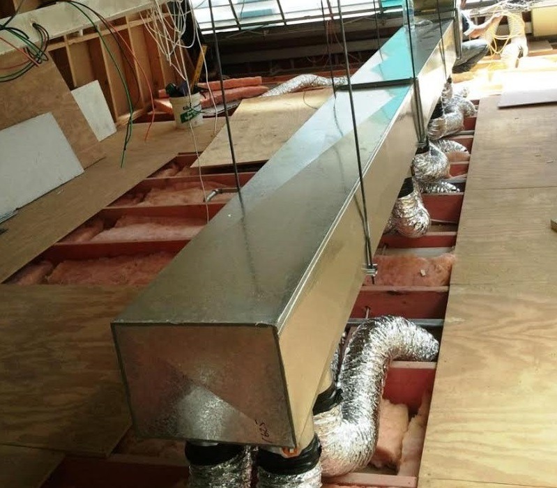 Ceiling intake vents at City Works Depot