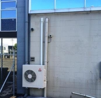 Concealed pipework serving the Penrose office system