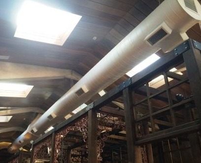Mechanical services above the ceiling at Woodpecker Hill